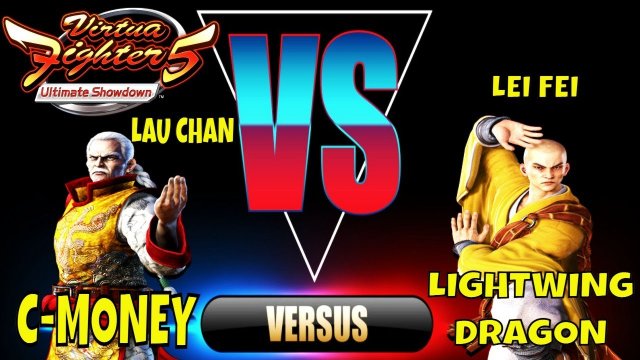 VF5US- C-MONEY VS LIGHTWING DRAGON! (Virtua Fighter 5: Ultimate Showdown)- Lau Chan Gameplay, FGC.