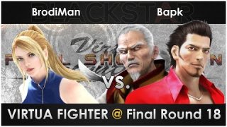 BrodiMan vs. Bapk - Virtua Fighter @ Final Round 18